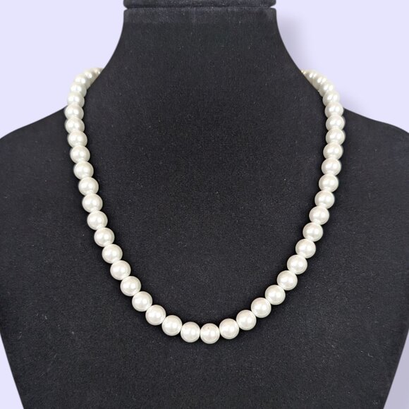 3pc Sterling Silver Faux Pearl Parure - Picture 3 of 9